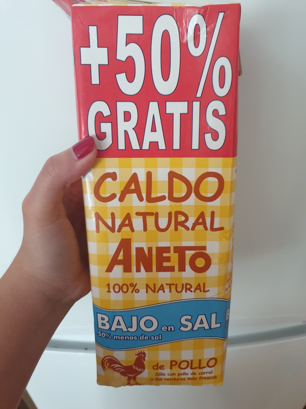 CALDO DE POLLO BAJO EN SAL