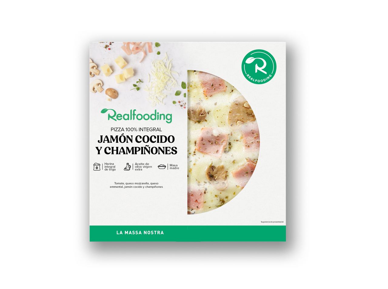 JAMÓN COCIDO Y CHAMPIÑONES 100% INTEGRAL