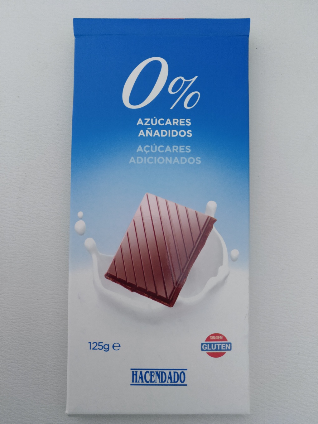 Chocolate con leche 0%