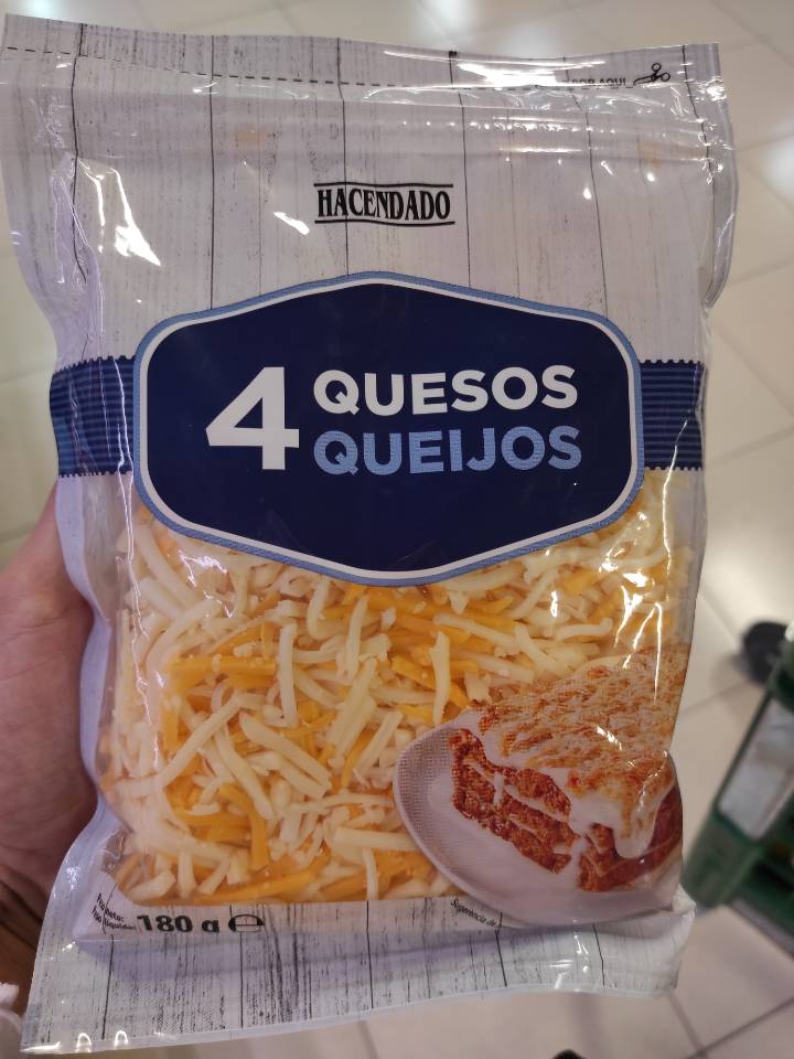 Mezcla de 4 quesos rallados Mezcla de 4 quesos rallados