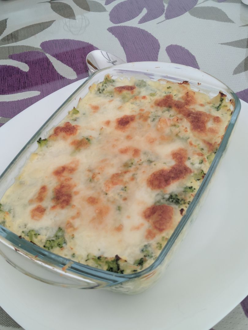 Pastel de brócoli y coliflor Pastel de brócoli y coliflor