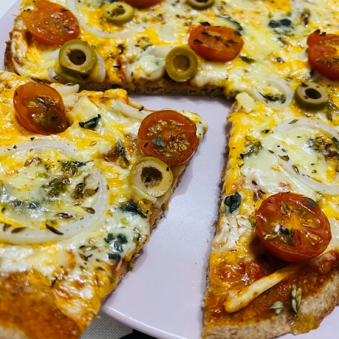 Pizza integral de espelta con roquefort 🍕 