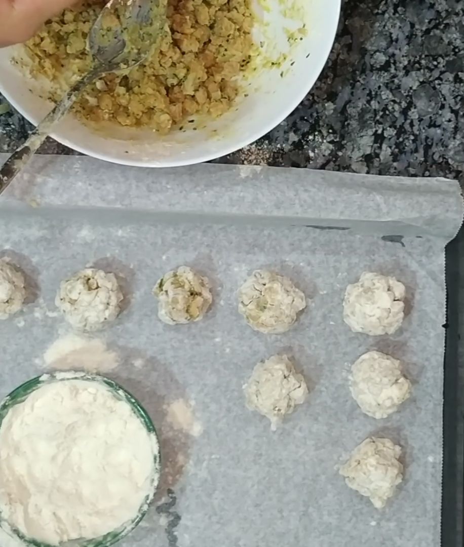 Albóndigas de soja texturizada Paso 1 Albóndigas de soja texturizada Paso 1