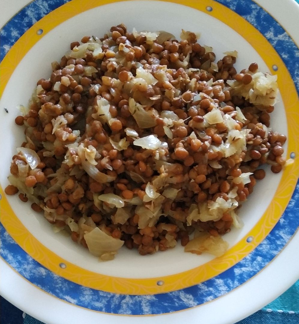 Lentejas encebolladas Lentejas encebolladas