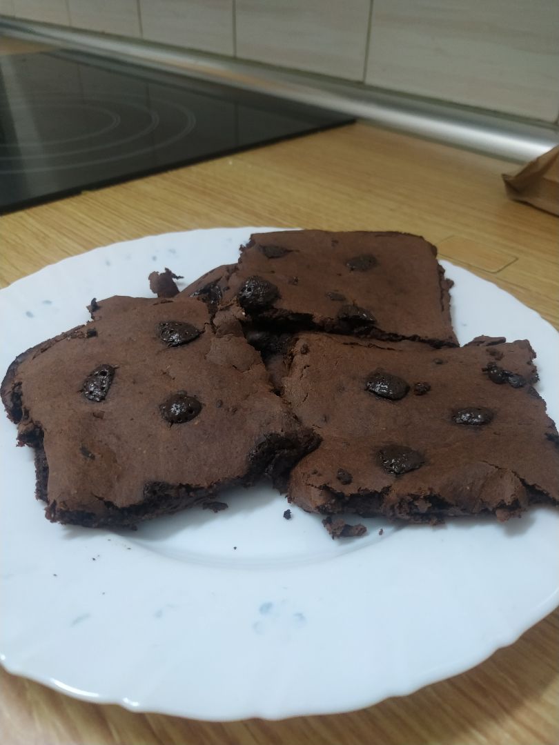 Brownie de plátano y cacao Brownie de plátano y cacao