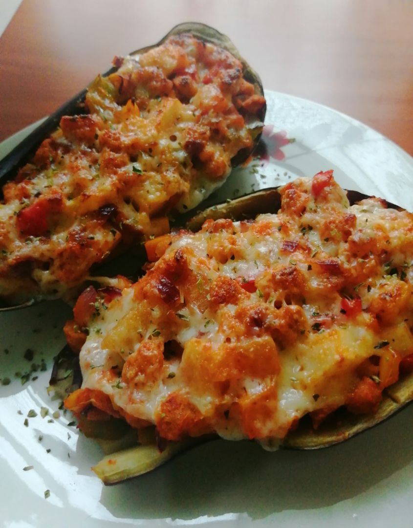 Berenjena rellena Berenjena rellena