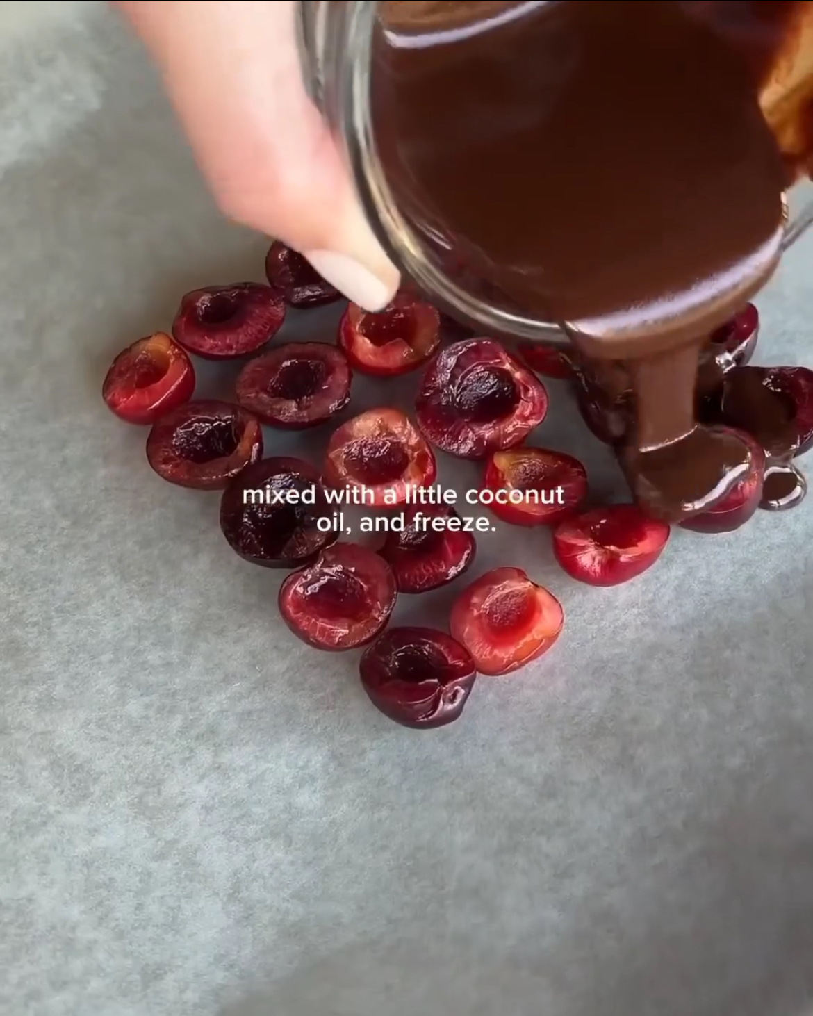 Chocolate con cerezas Paso 3 Chocolate con cerezas Paso 3