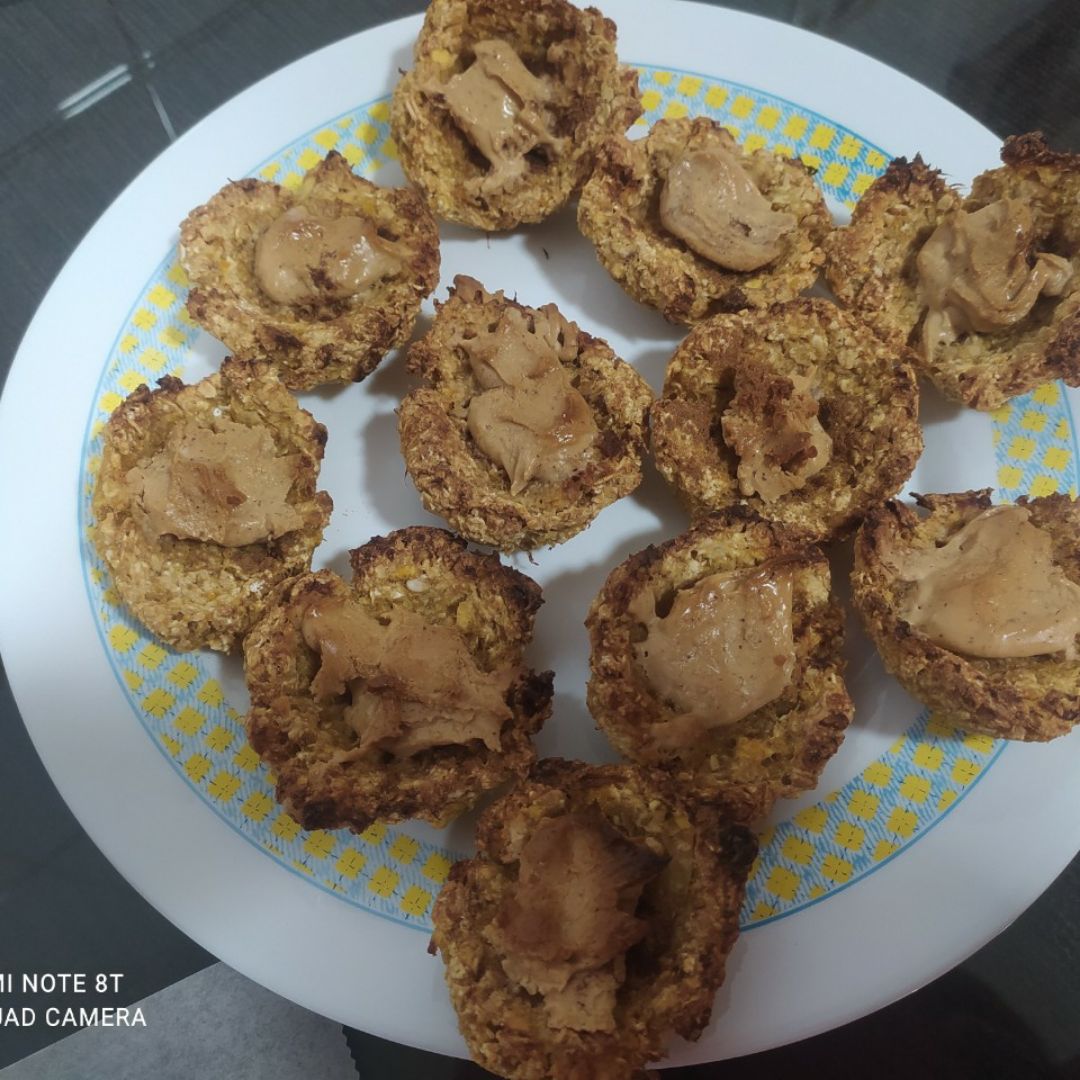 Galletas de avena con crema de cacahuate