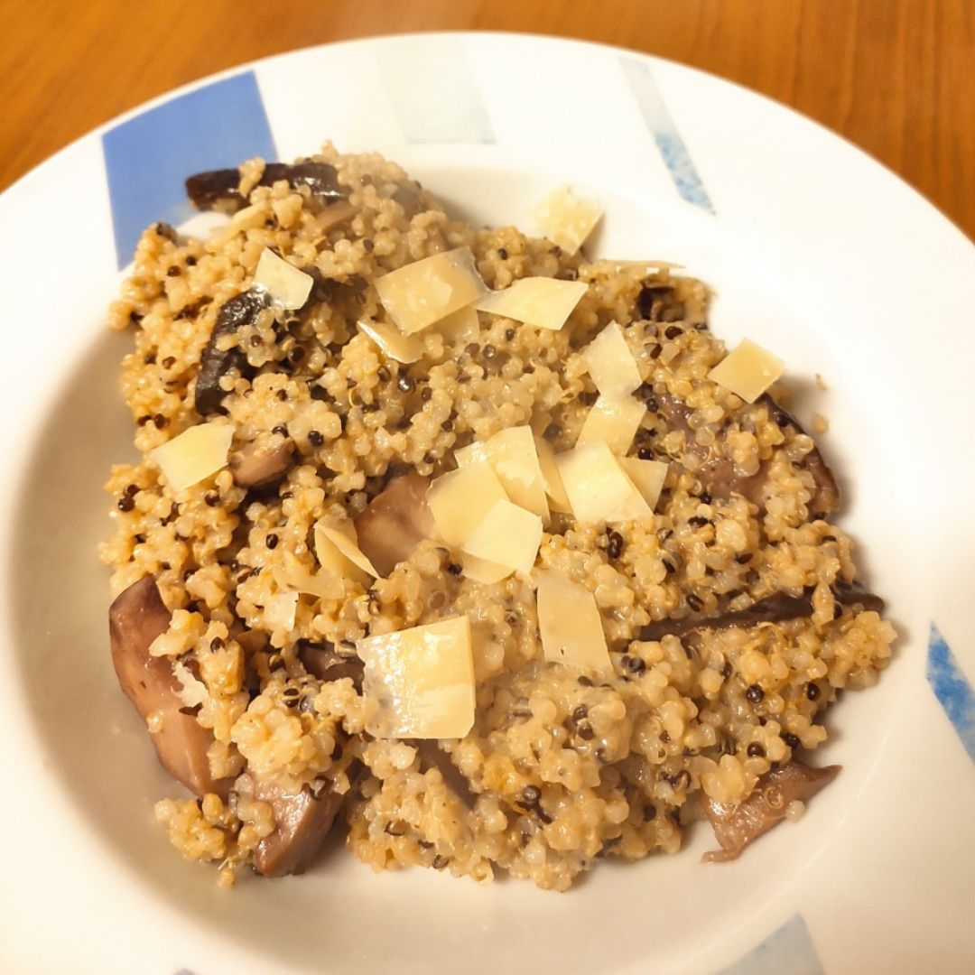 Risotto de quinoa con boletoa Risotto de quinoa con boletoa