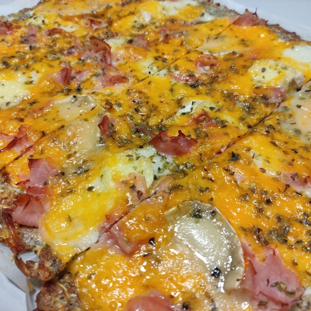 Pizza keto de calabacín Pizza keto de calabacín