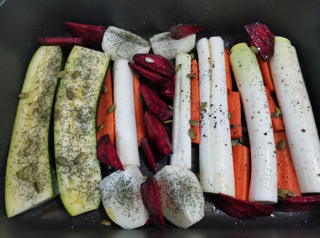 Verduras de otoño al horno Paso 1 Verduras de otoño al horno Paso 1