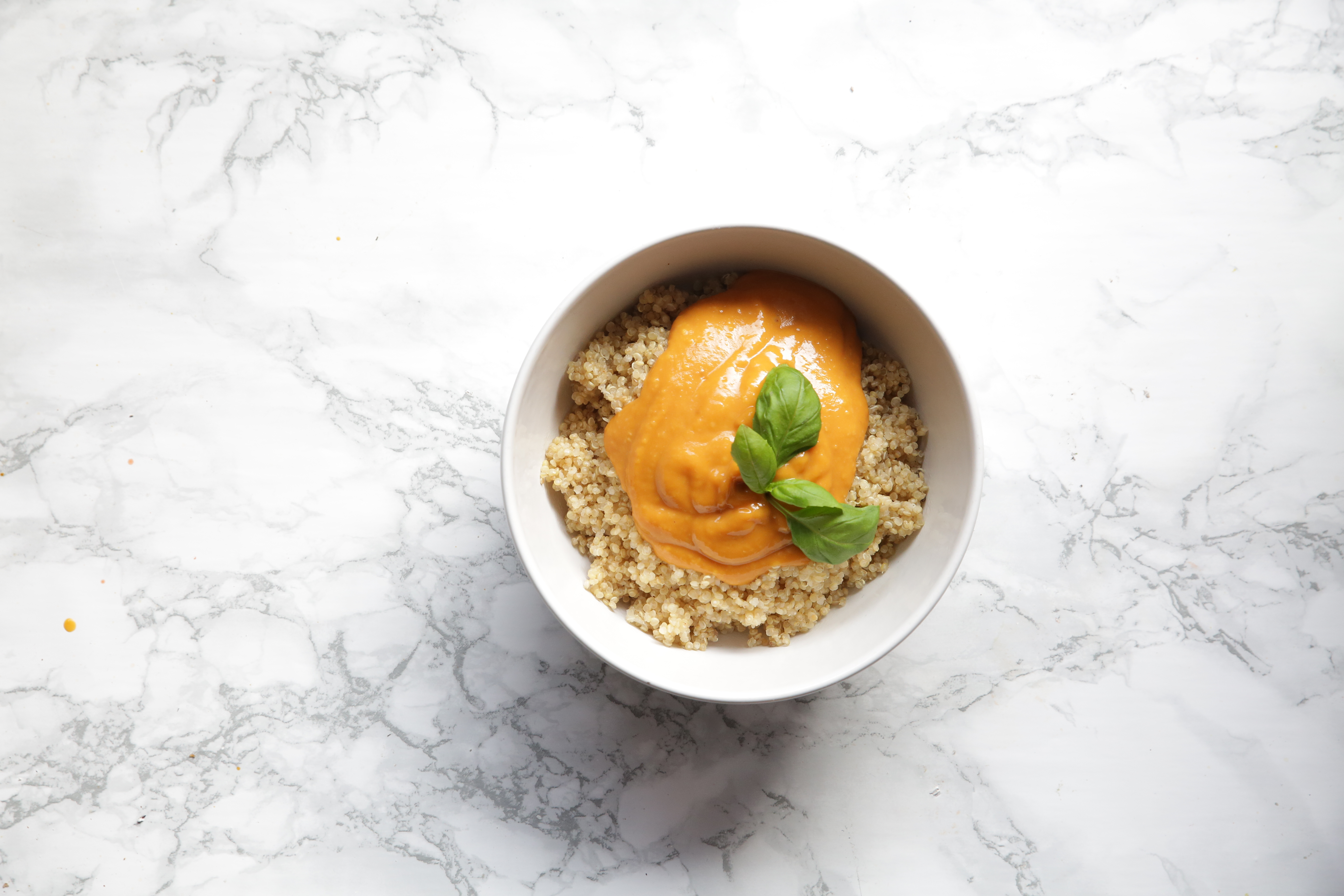 Quinoa con salsa de calabaza