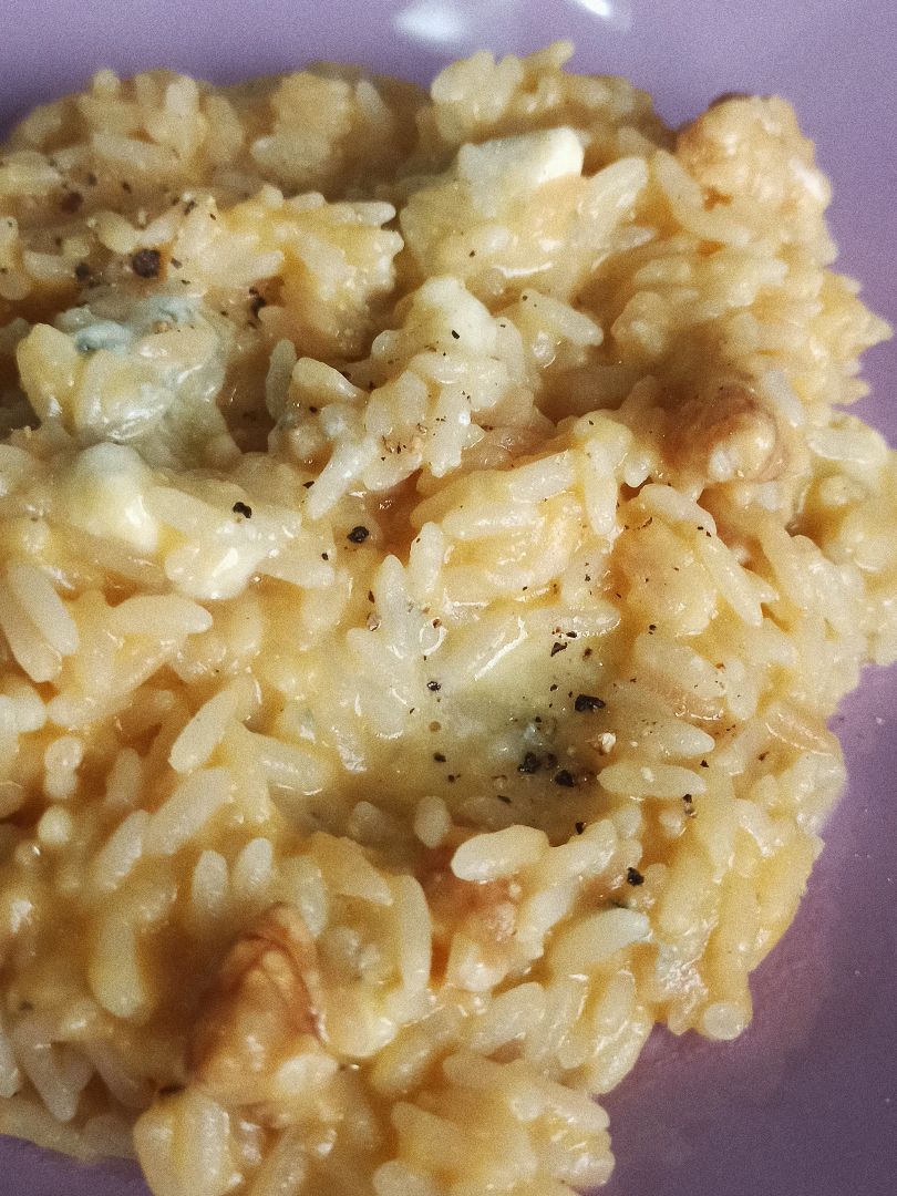 Risotto de calabaza con roquefort y nueces Risotto de calabaza con roquefort y nueces