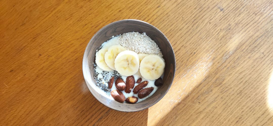 Yogur natural y casero con avena Yogur natural y casero con avena