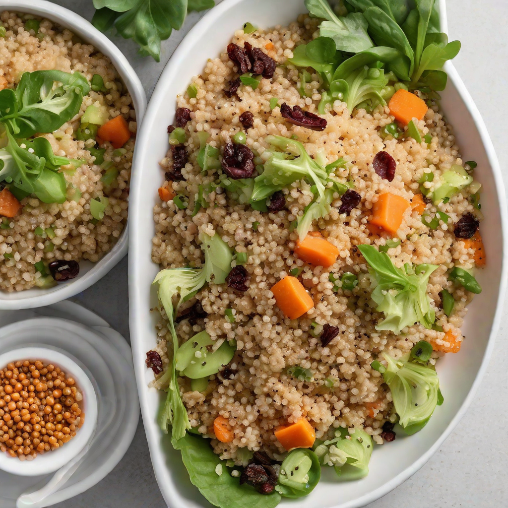 Quinoa con soja texturizada y verduras