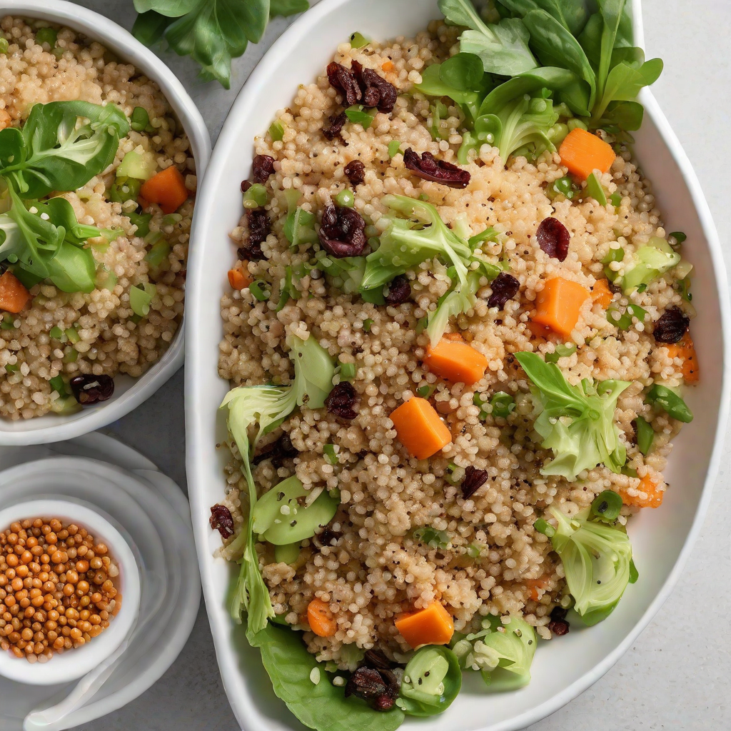 Quinoa con soja texturizada y verduras Quinoa con soja texturizada y verduras