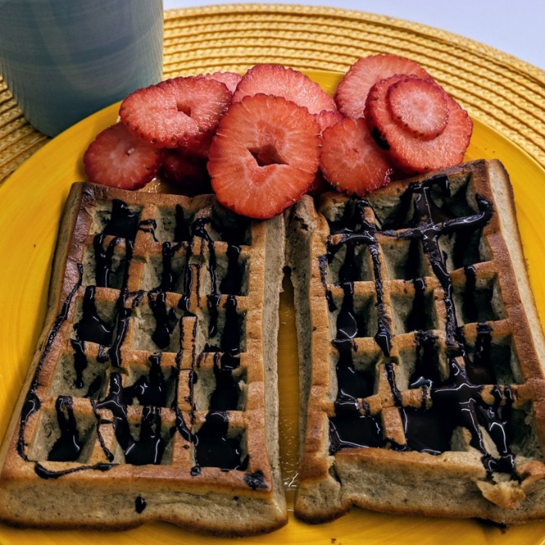 Gofres de avena y plátano Gofres de avena y plátano