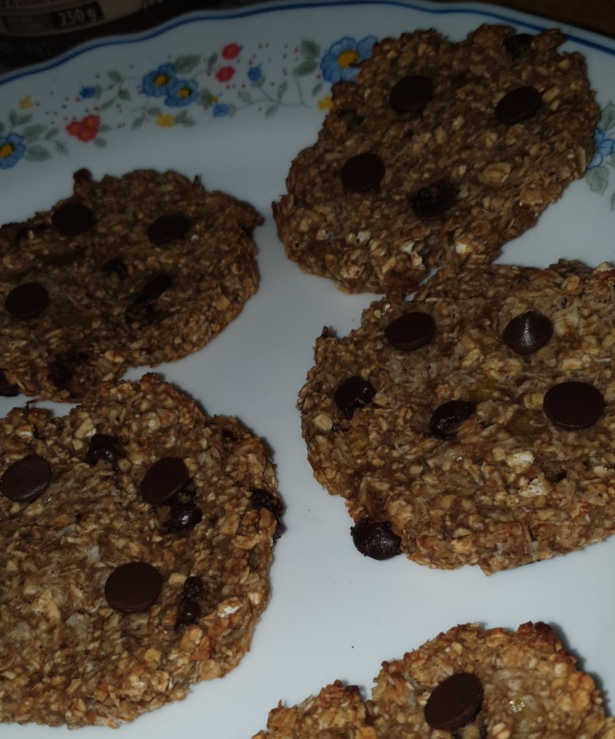 Galletas de avena, plátano y coco