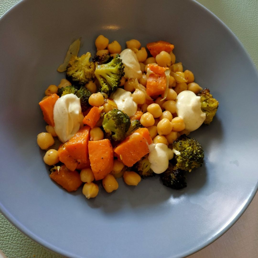 Garbanzos con boniato y brócoli Garbanzos con boniato y brócoli