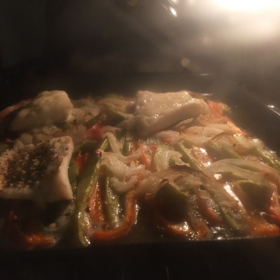 Bacalao gratinado con verduras Paso 4 Bacalao gratinado con verduras Paso 4