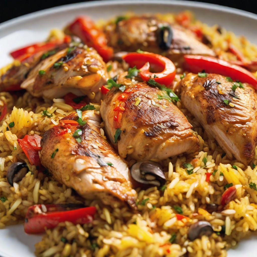 Paella de pollo