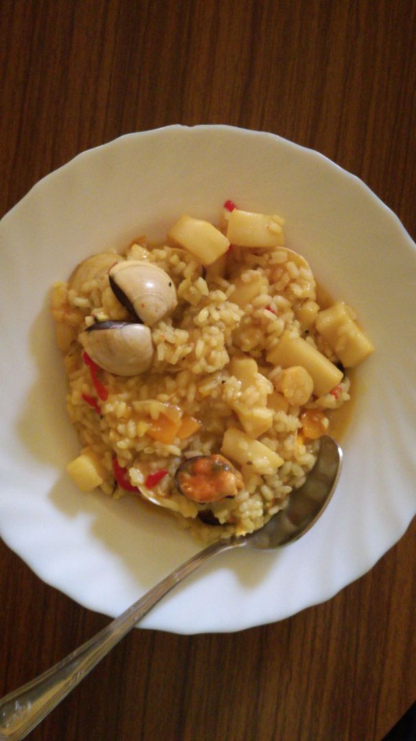 Arroz con verdura y marisco Arroz con verdura y marisco