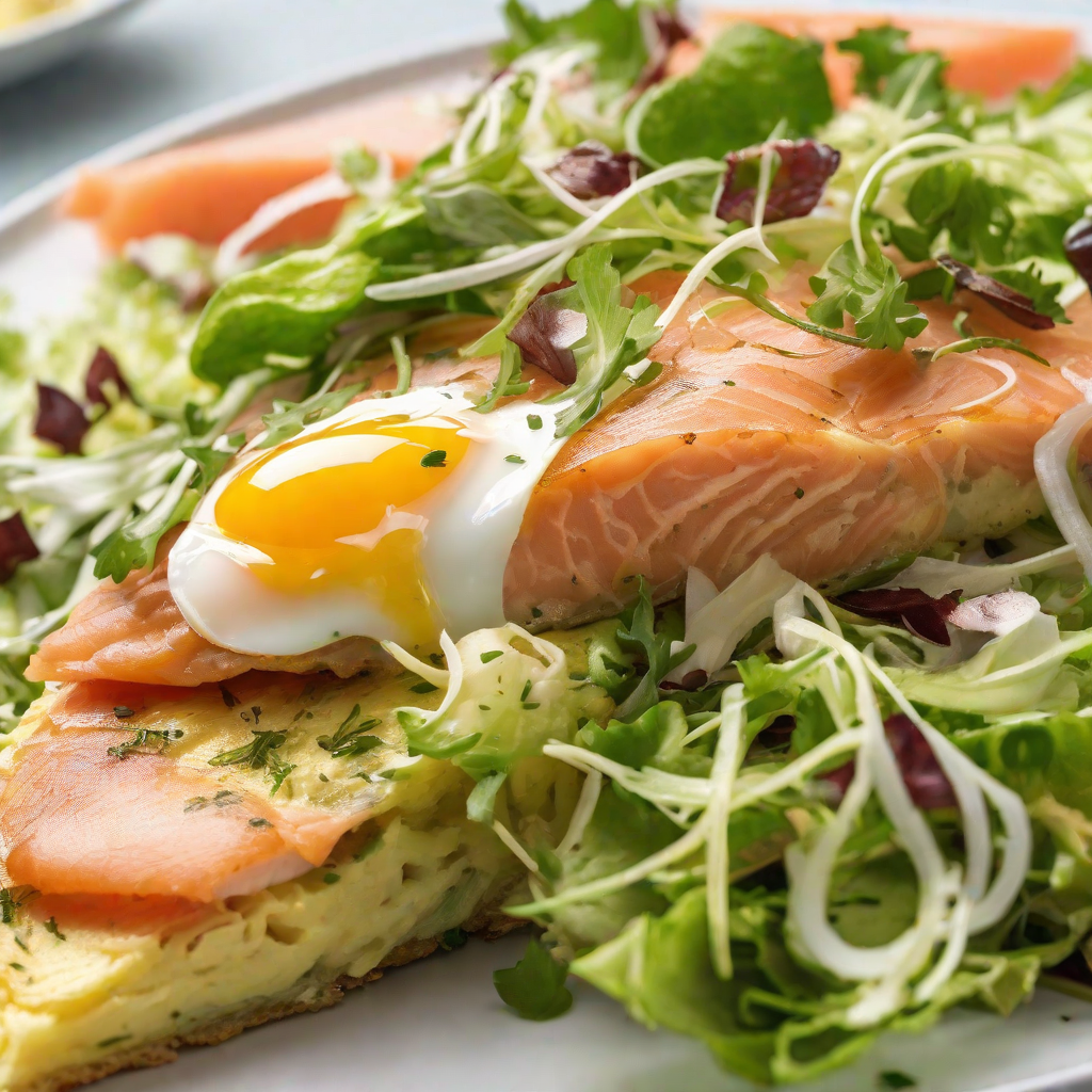 Tortilla de patata con salmón ahumado