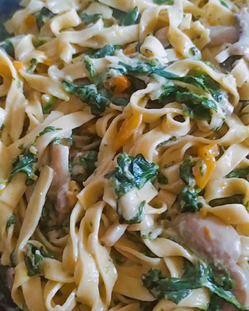 Pasta cremosa otoñal vegy Pasta cremosa otoñal vegy
