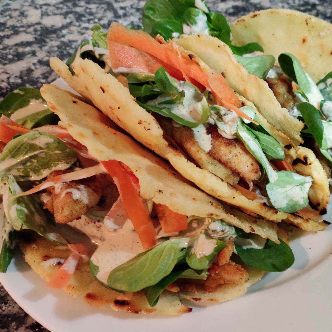 "Taco-Arepa-Fajita casera"