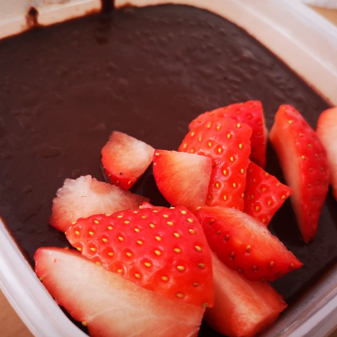 Flan de caqui+chocolate 😍 Paso 1 Flan de caqui+chocolate 😍 Paso 1