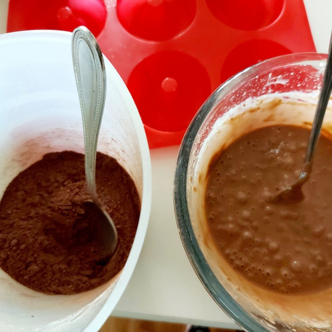 Donuts saludables de Nutella al micro (3 minutos)Step 0