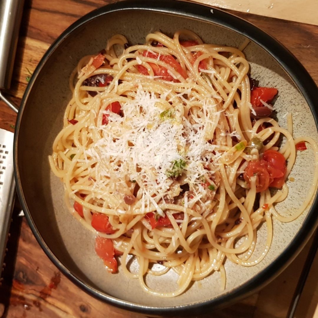 Pasta con sobras Pasta con sobras