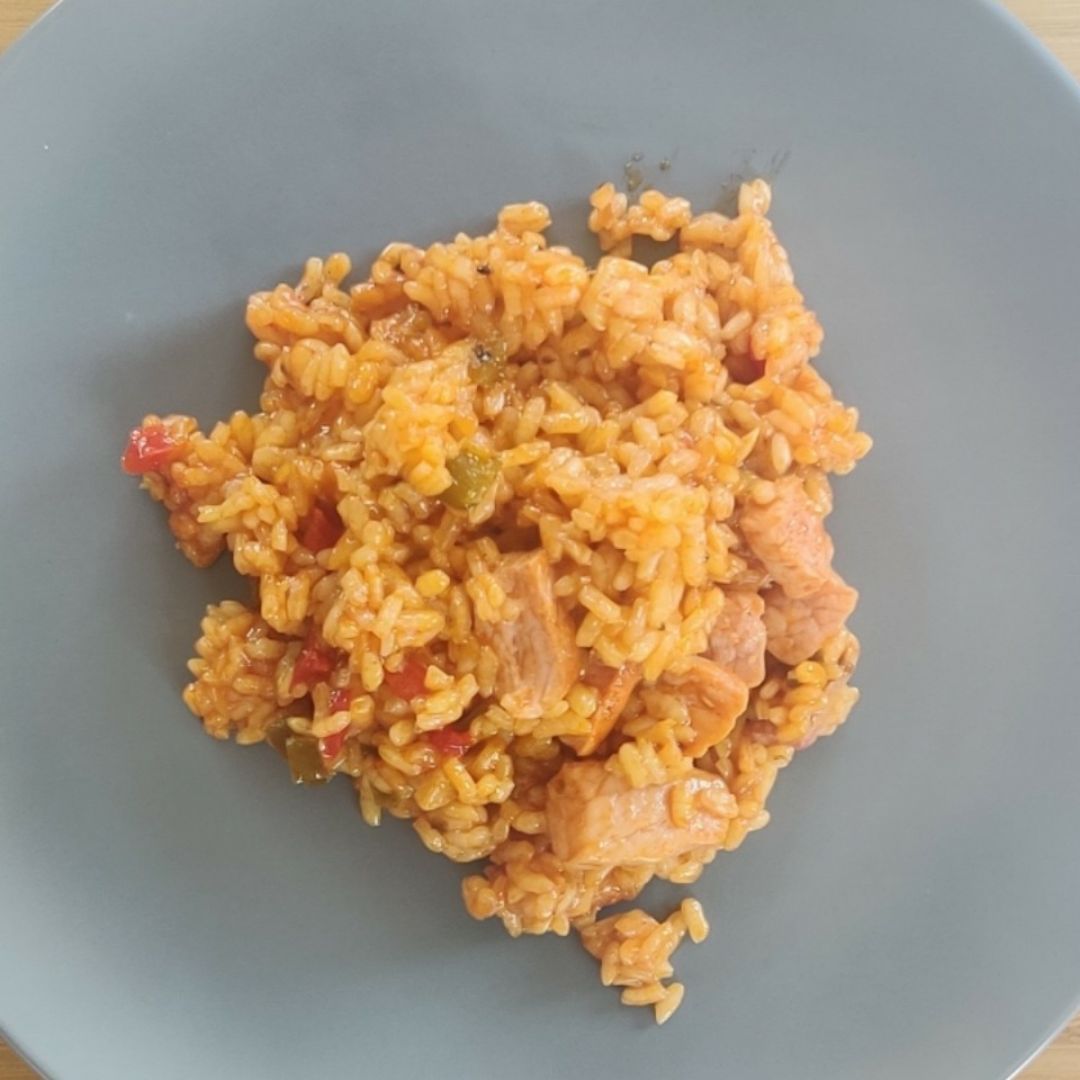 Arroz a la sartén con cinta de lomo Arroz a la sartén con cinta de lomo