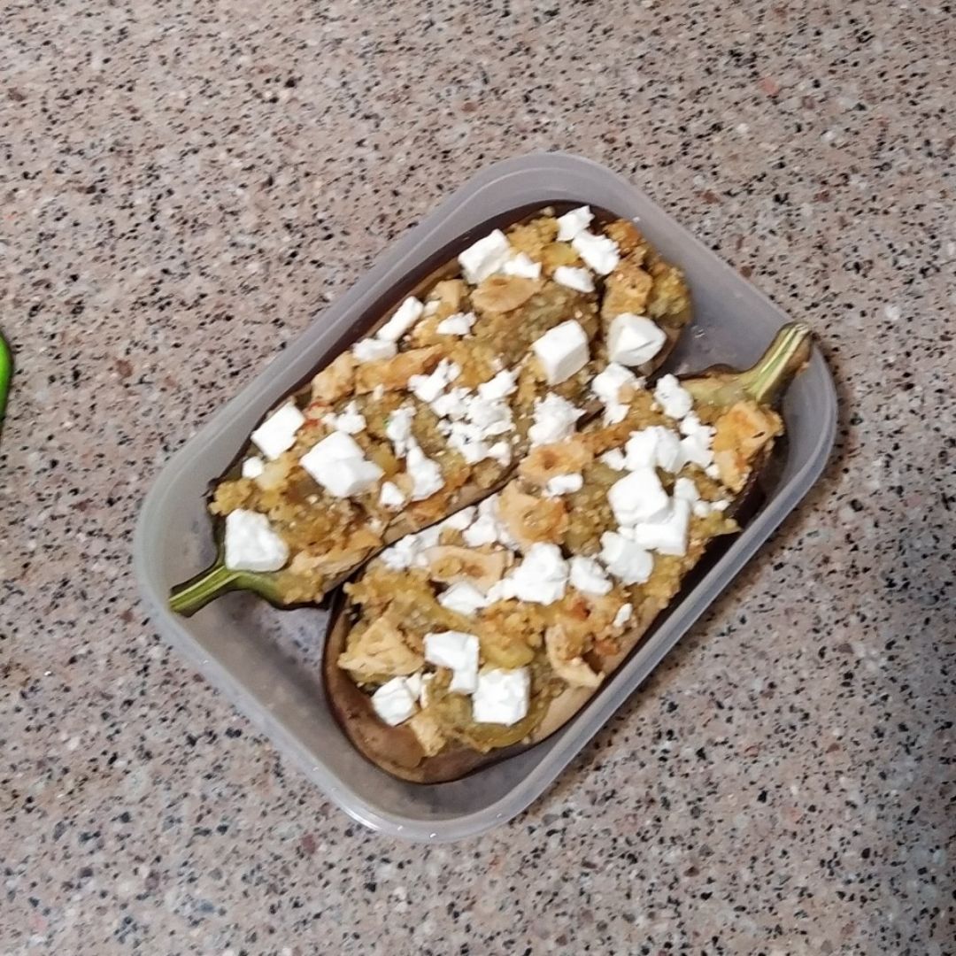 Berenjenas rellenas con feta Berenjenas rellenas con feta