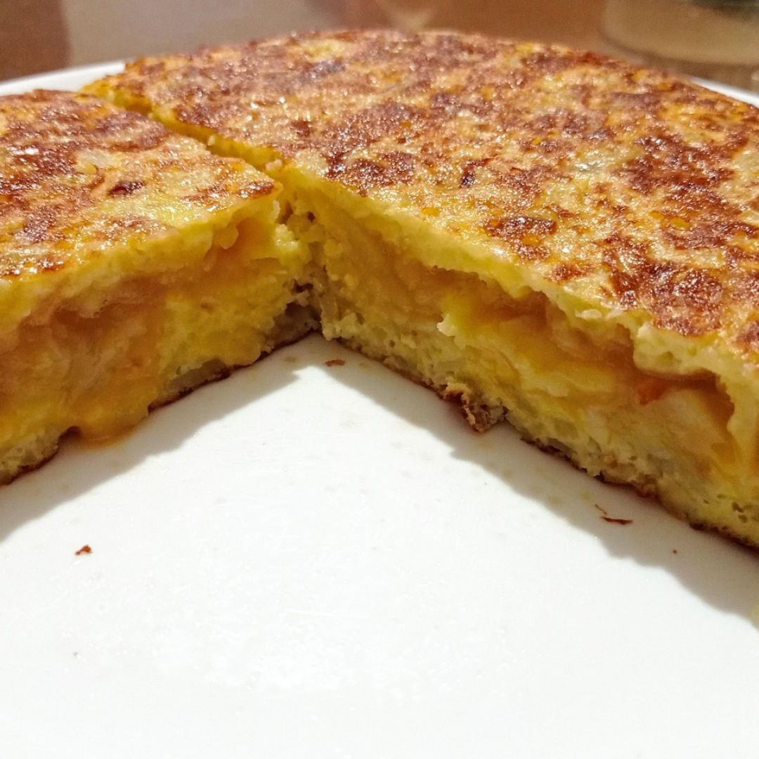 Tortilla de patatas con cebolla Tortilla de patatas con cebolla