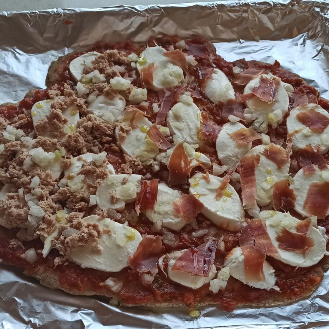 Pizza Casera Atún y Jamón Paso 2 Pizza Casera Atún y Jamón Paso 2