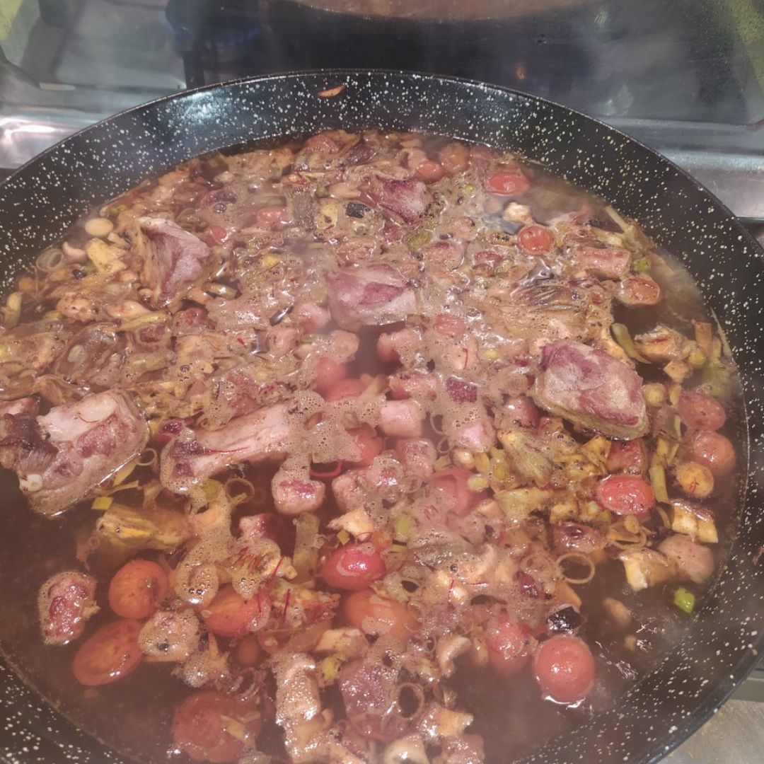 Paella foie y ajos tiernos Paso 4 Paella foie y ajos tiernos Paso 4