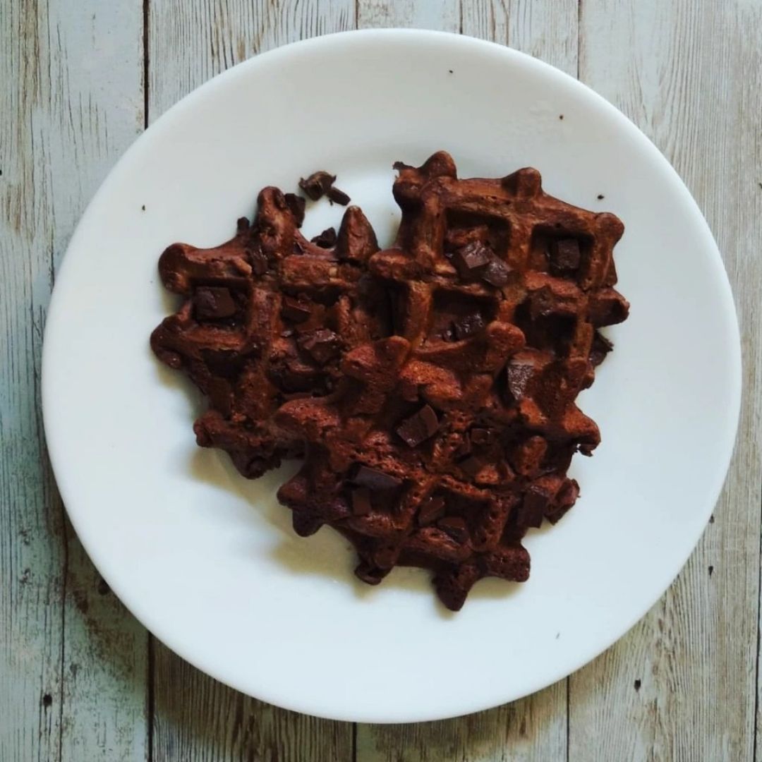 Gofres de brownie saludables Gofres de brownie saludables