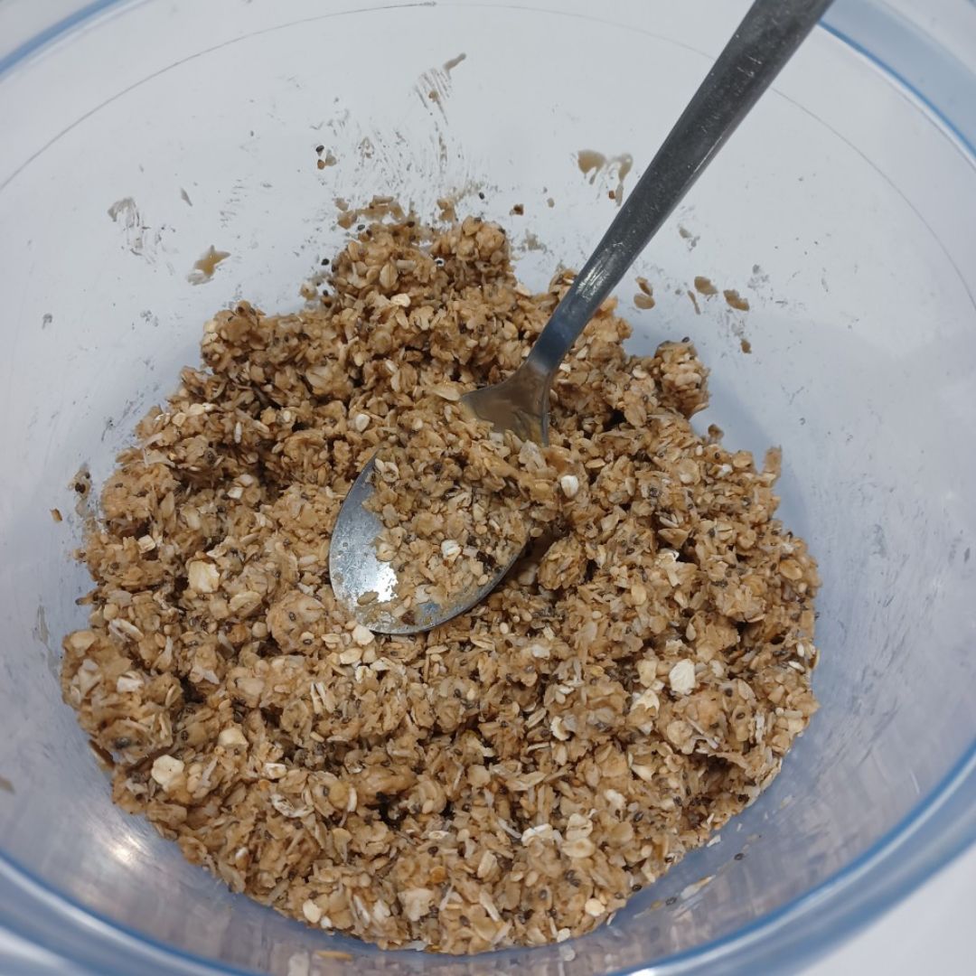 Bolitas de manzana, avena y coco. Paso 2 Bolitas de manzana, avena y coco. Paso 2