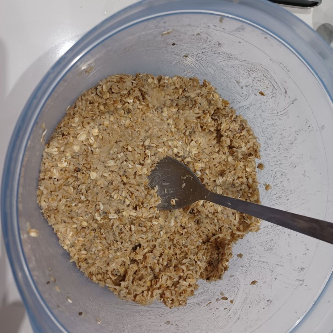 Bolitas de manzana, avena y coco. Paso 4 Bolitas de manzana, avena y coco. Paso 4