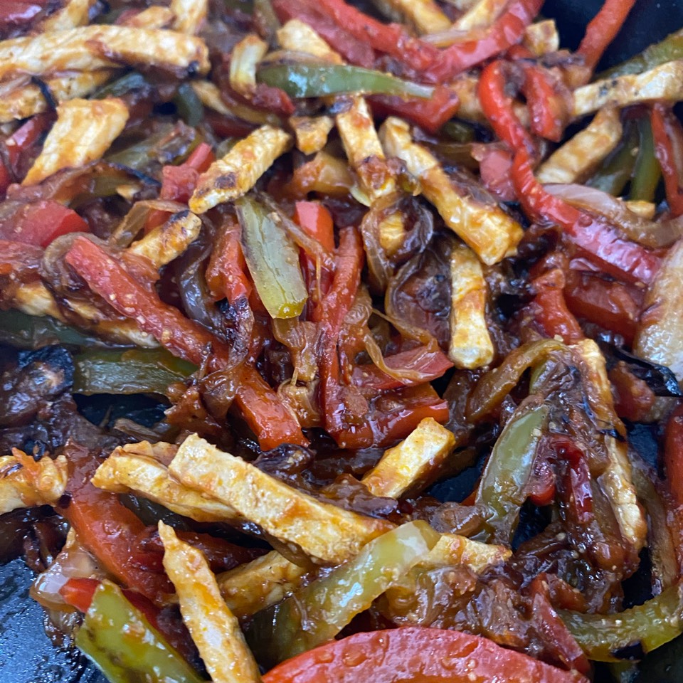 Fajita de verdura y lomo Fajita de verdura y lomo