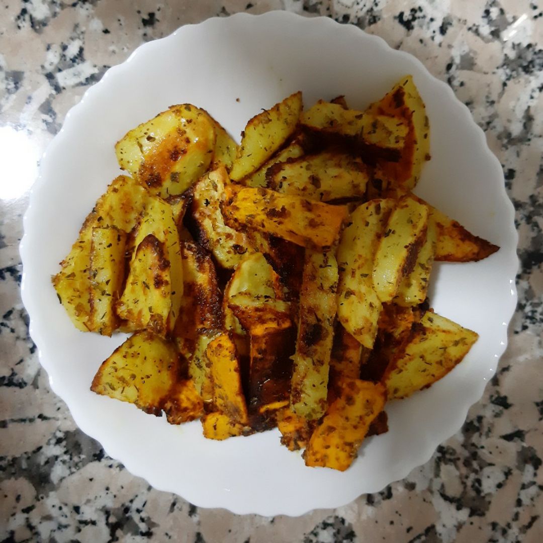 Patata y batata con especias Patata y batata con especias