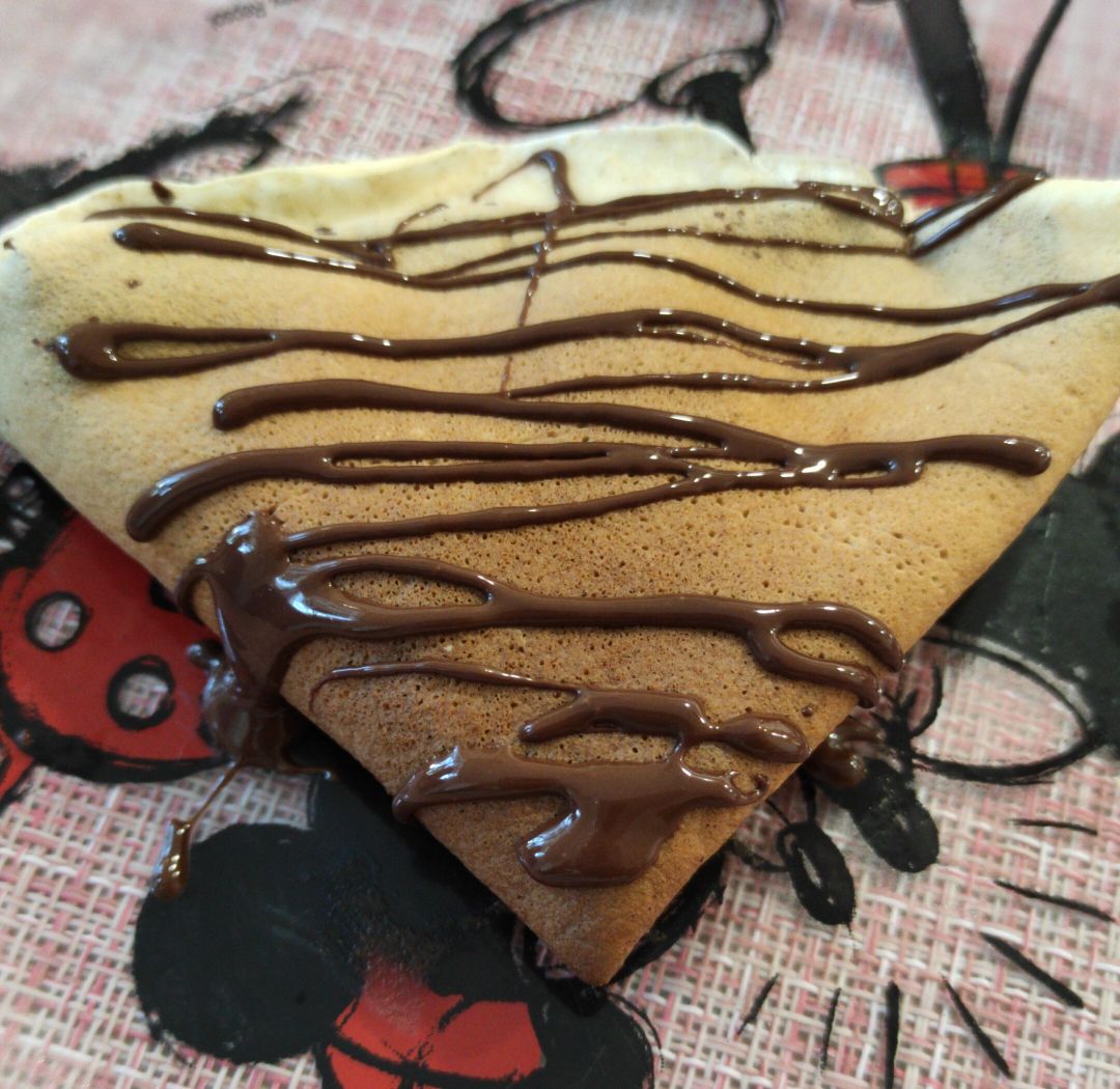 Creps de Avena con chocolate y plátano Creps de Avena con chocolate y plátano