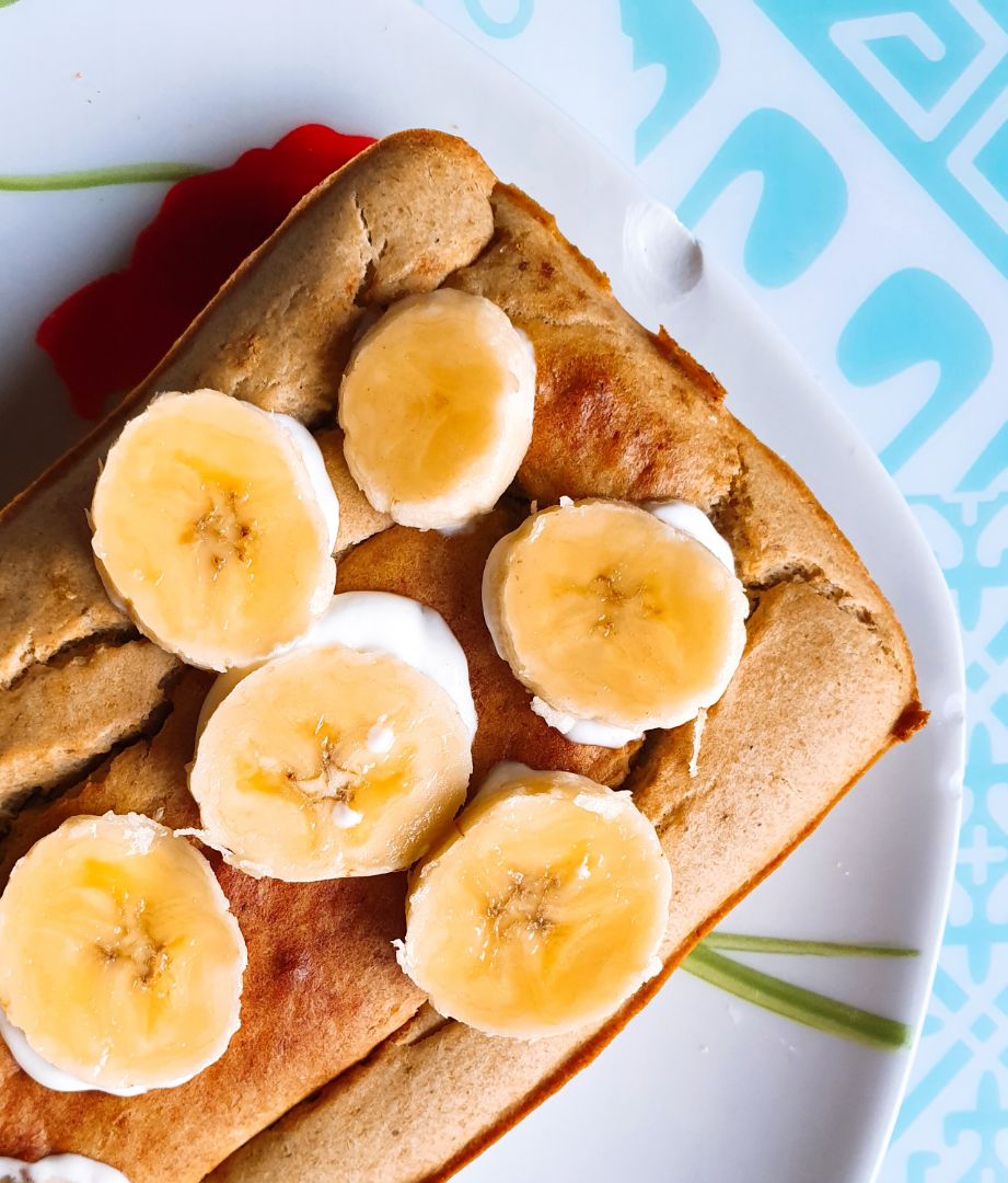 Bizcocho 0% azúcares de plátano y avena 