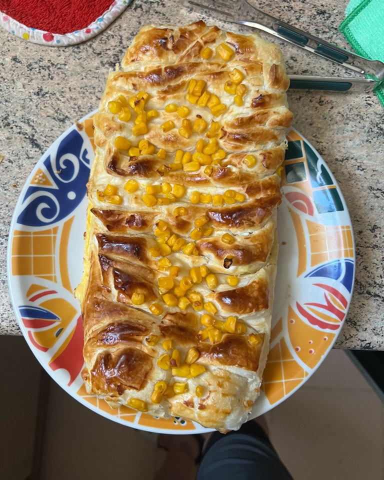 Trenza de queso y pavo Trenza de queso y pavo