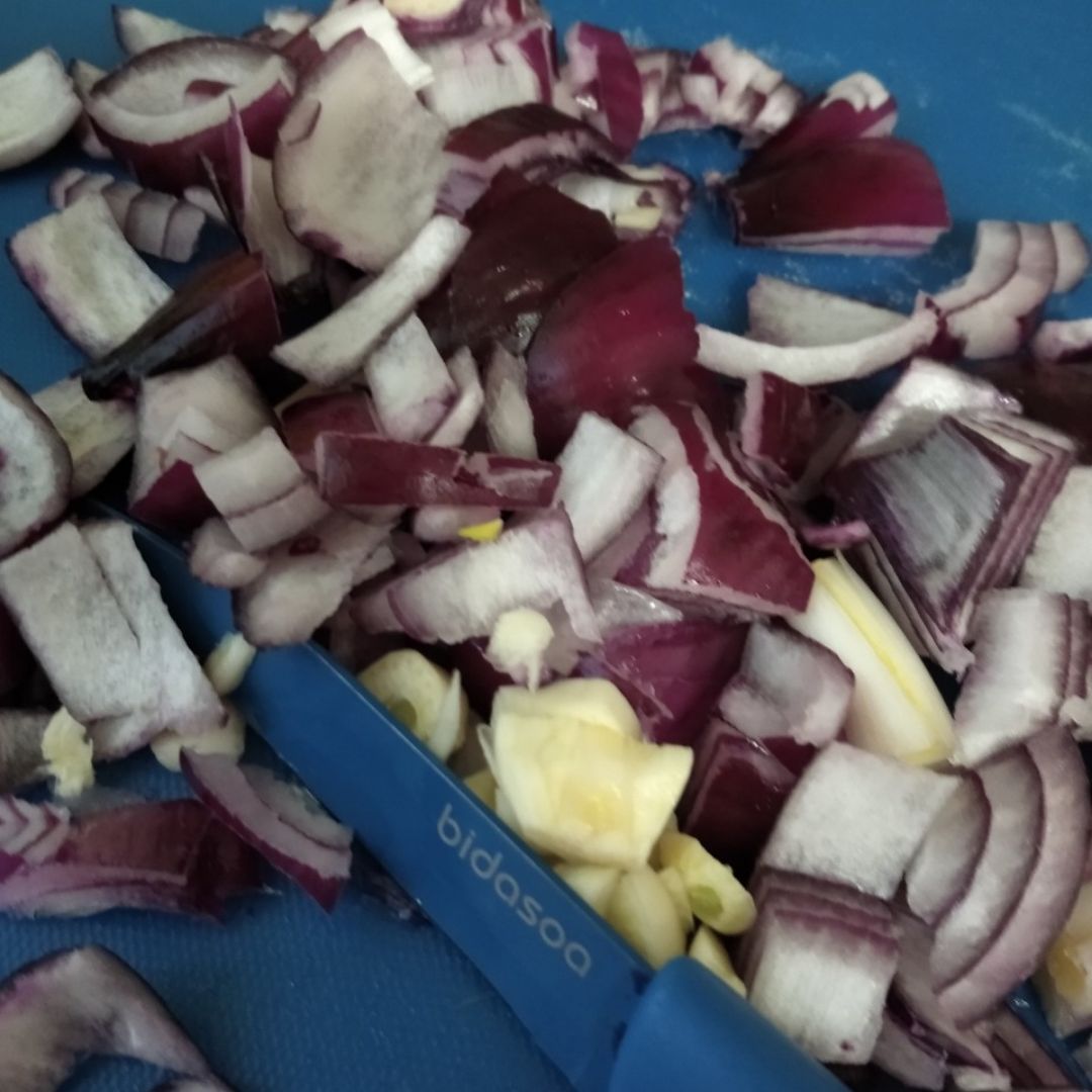 Calamares con guisantes Paso 1 Calamares con guisantes Paso 1
