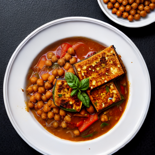 Estofado de verduras con garbanzos y tempeh