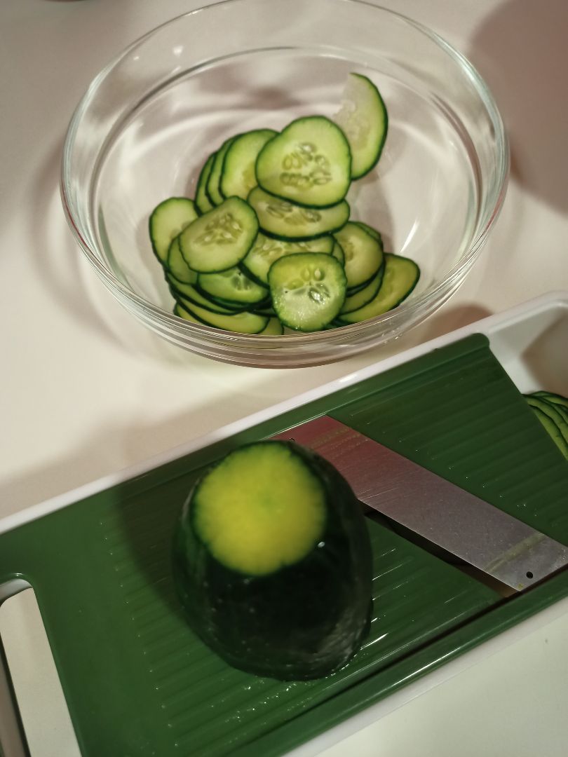 Ensalada de pepino asiáticaStep 0