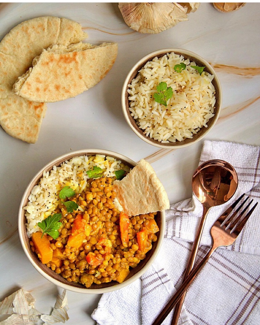Curry de lentejas y verdurasStep 0