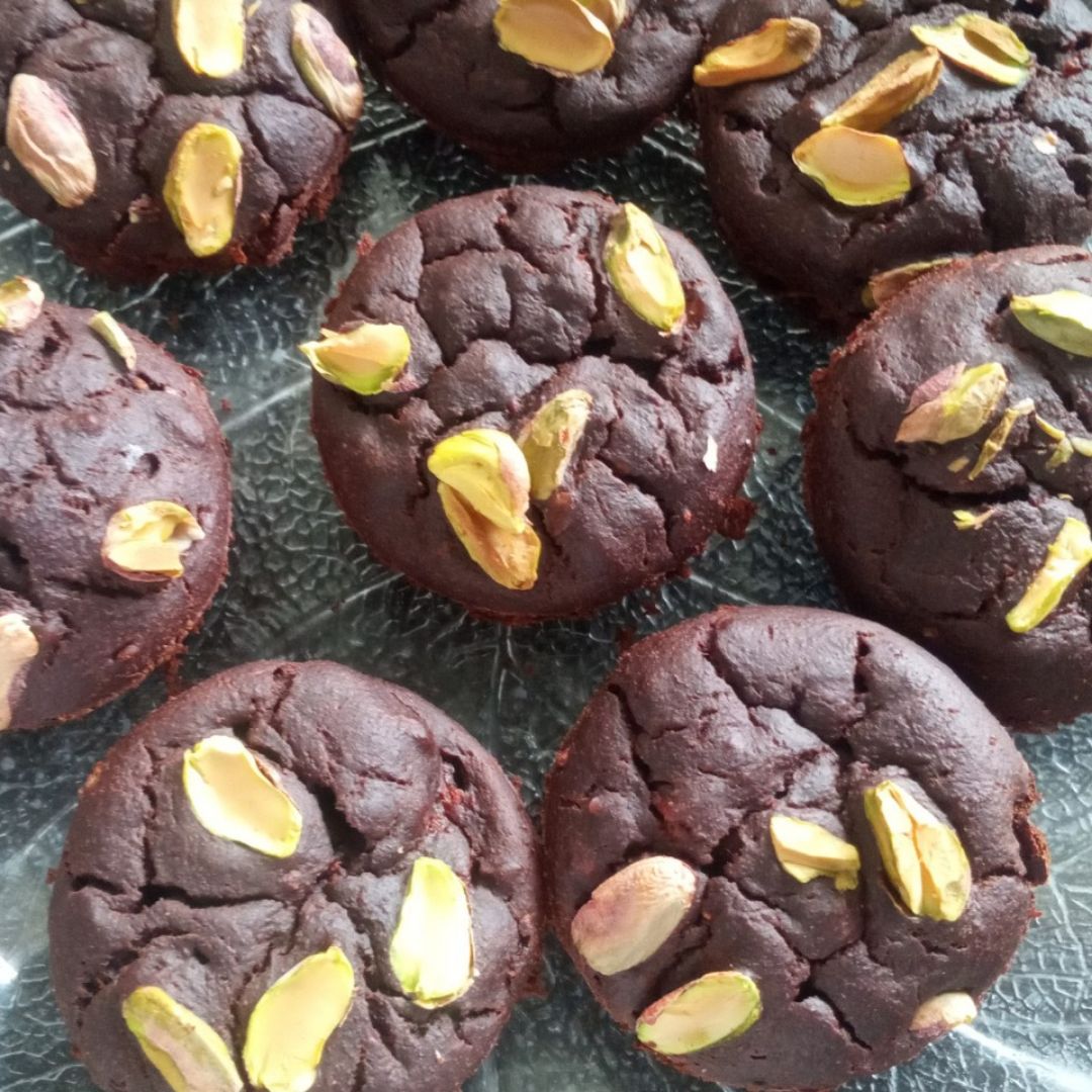Muffins de chocolate y nueces